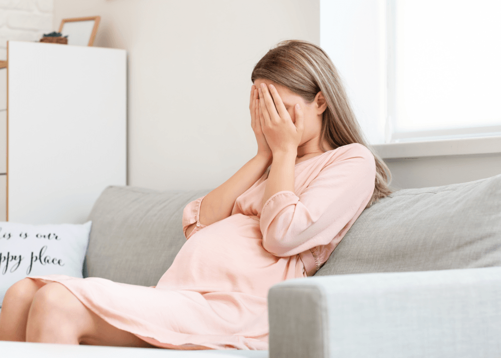 Photo d'une femme désemparée